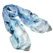 Women fashion chinese supplier factory tingyu stocked large size chiffon silk print scarf